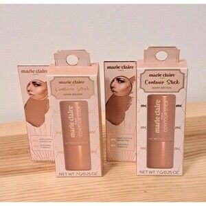 Marie Claire Contour Stick Warm Brown Bundle Of Two  .25 OZ. New In Box